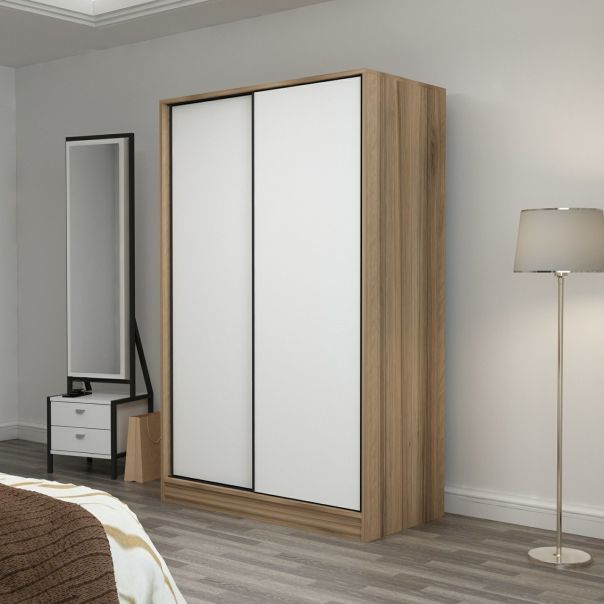 HANAH HOME Klizni ormar Kale 2314, braon/bela - 506MNR2314