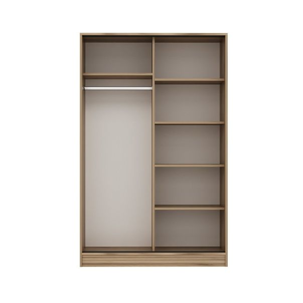 HANAH HOME Klizni ormar Kale 2314, braon/bela - 506MNR2314