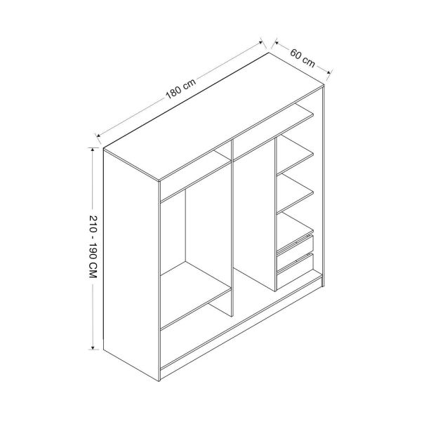 HANAH HOME Ormar Kale 3974, braon - 506MNR2532