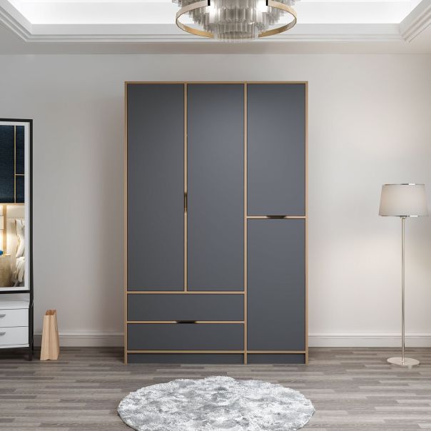 HANAH HOME Ormar Elina 8163, braon/antracit - 506MNR3729