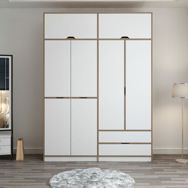 HANAH HOME Ormar Elina 8912, bela/braon - 506MNR3738