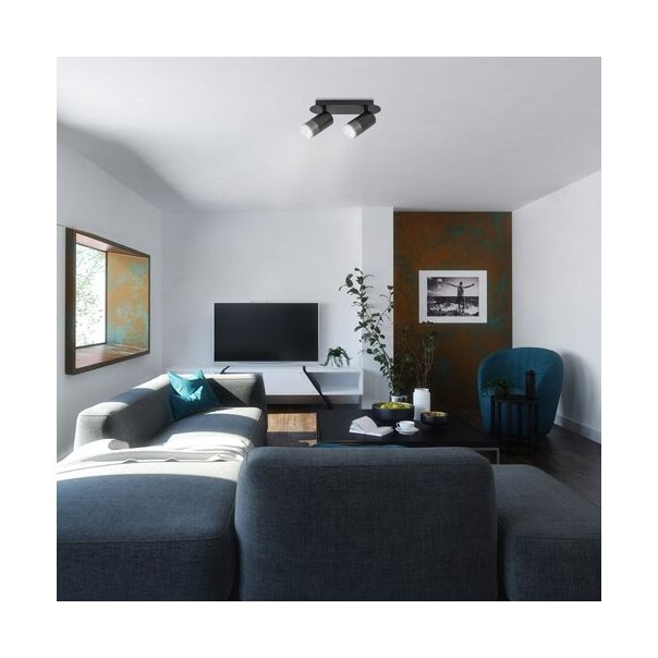 Rabalux Zidna lampa Zircon GU10 2X MAX 5W mat crno (5070) - 5070