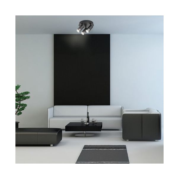 Rabalux Plafonjera Zircon GU10 3X MAX 5W mat crno (5071) - 5071