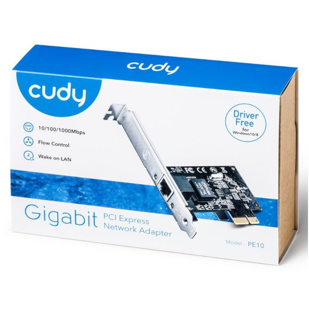 CUDY PE10 GIGABIT ETHERNET PCI-Express CARD - 43581