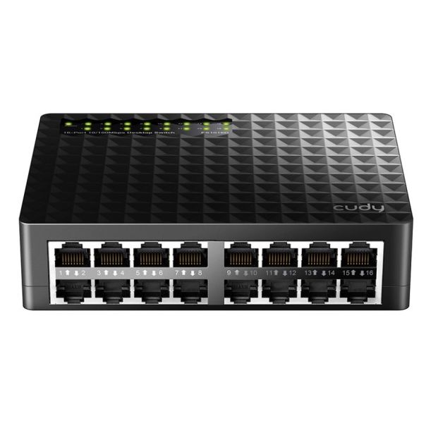 CUDY FS1016D 16-Port 10/100M Base-TX Port Switch - 43570