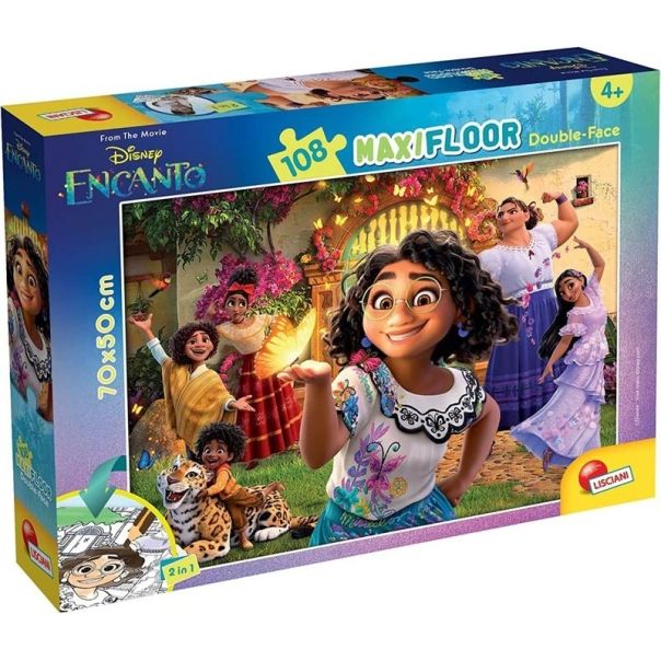 LISCIANI Puzzle Maxi Encanto 2u1 složi I oboji -108 delova - 50961