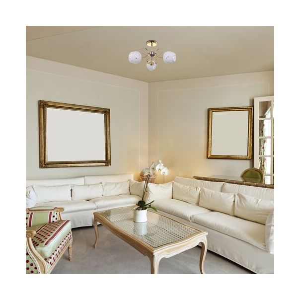 Rabalux Plafonjera Fauna E27 3x MAX 40W zlatna (5098) - 5098