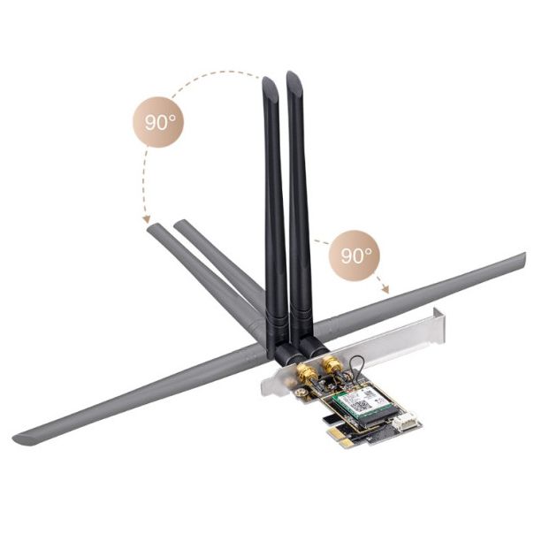 CUDY WE3000 AX5400 Wi-Fi 6E + BT5.2 PCI Express Adapter - 43584