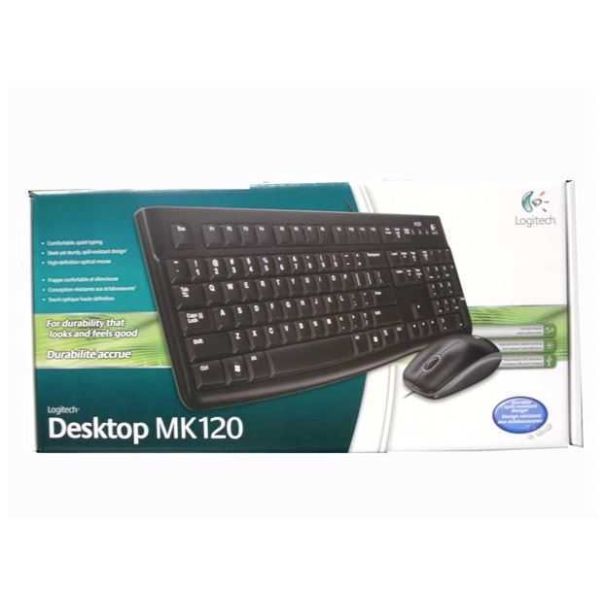 LOGITECH Žična tastatura i miš MK120 US, crni - 5099206020665