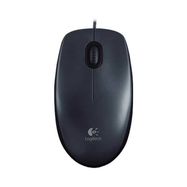 Logitech M100 Optical Corded Mouse, Black - 5099206070462