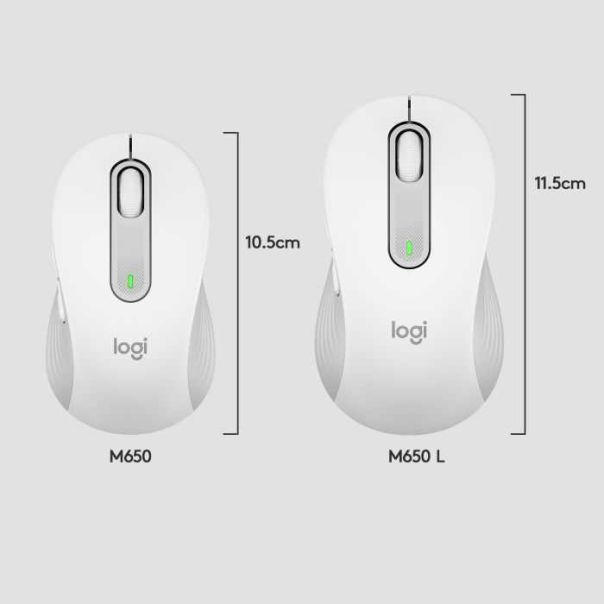 LOGITECH Bežčni miš M650, beli - 044419