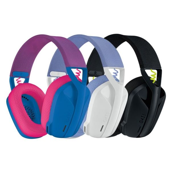 LOGITECH G435 Lightspeed Wireless Gaming Headset, Blue - 5099206097483