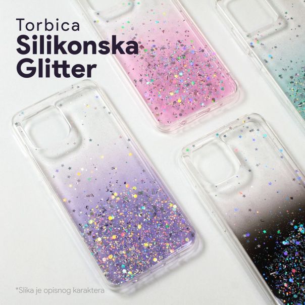 Maska za Samsung A325F Galaxy A32 4G (EU) roze Silikonska Glitter - 214081