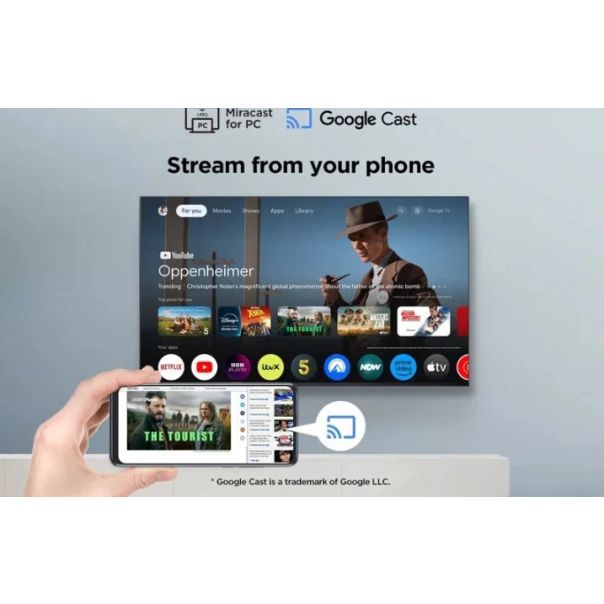 TCL Televizor 50V6C, Ultra HD, Google TV Smart - 50V6C