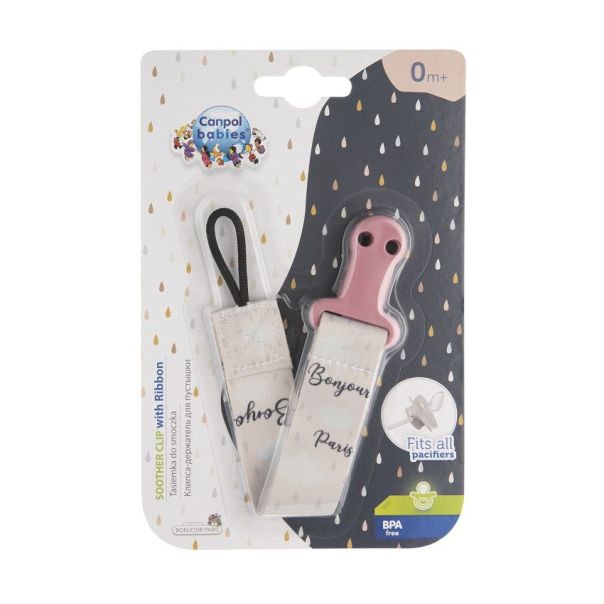 CANPOL Lanac za varalicu - Bonjour Paris - pink - 51-026_pin