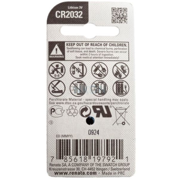 RENATA Baterija CR 2032 3V Litijum, 1kom - 43636