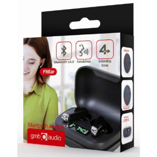 GEMBIRD Bežične bubice FitEar-X300B, crna - 43692