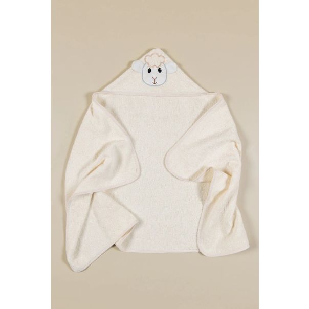 STEFAN Peškir sa kapuljačom sa vezom ovčica 60x120 - 513-ovcica