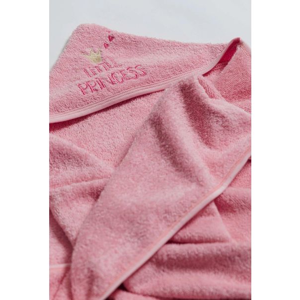 STEFAN Peškir sa kapuljačom 60x120cm Little princess, roze - 513-princeza