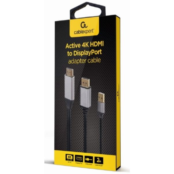 GEMBIRD HDMI kabl adapter na DisplayPort +USB konektor, 2m, crna - 43719