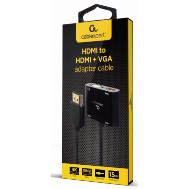 GEMBIRD Adapter HDMI na HDMI + VGA - 43720