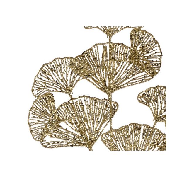 DEKOR DOM Novogodišnji dekorativni cvet 70x25cm Glitter Gingko leaf 515426, zlatna - 041136