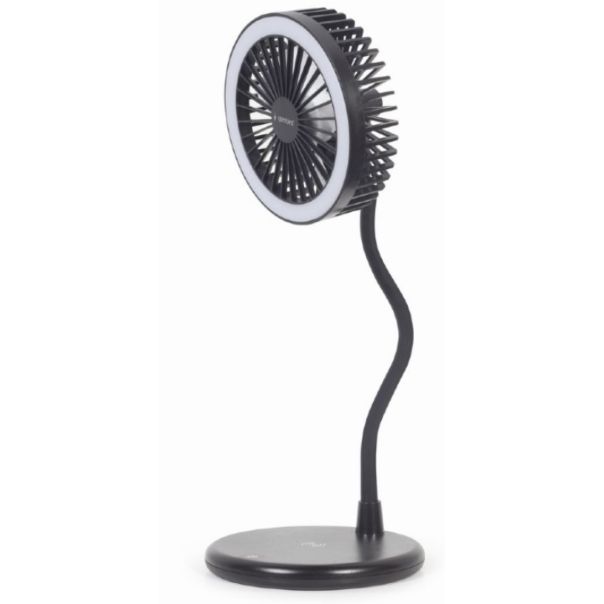 GEMBIRD TA-WPC10-LEDFAN-01 Desktop ventilator sa lampom i bezicim punjacem - 43824