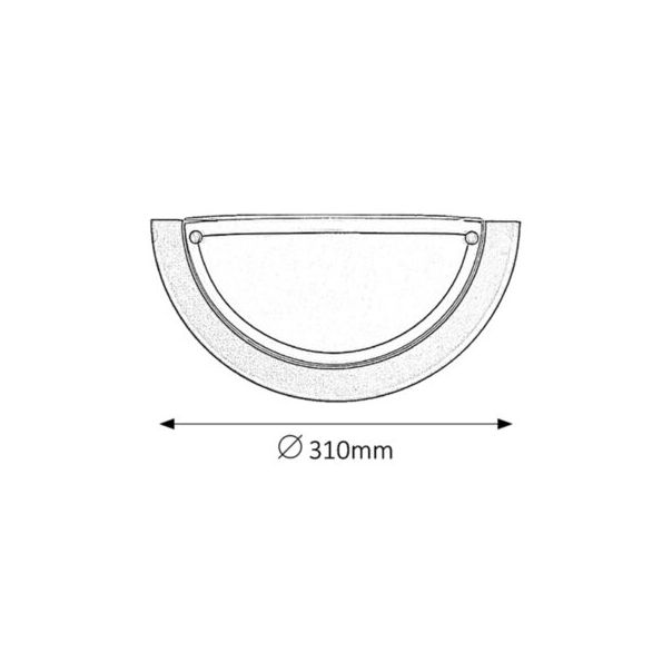 Rabalux Zidna lampa Ufo E27 1x MAX 60W crna (5163) - 5163
