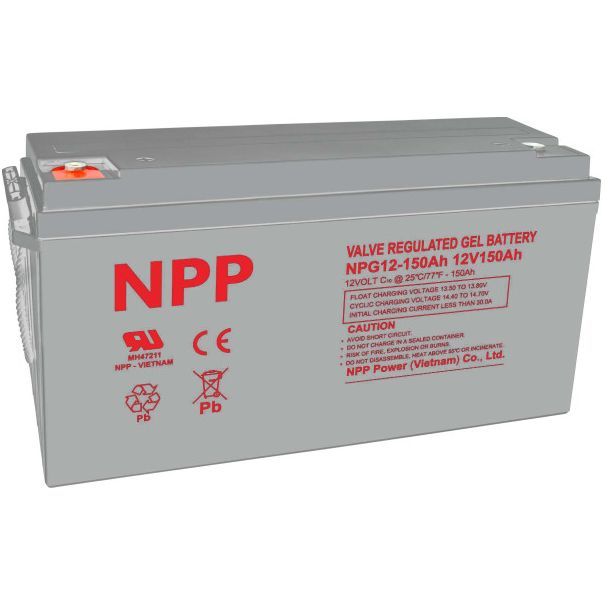 NPP NPG12V-150Ah, GEL BATTERY, C20=150AH - 43879