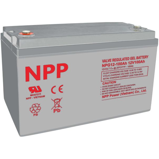 NPP NPG12V-100Ah, GEL BATTERY, C20=100AH - 43878