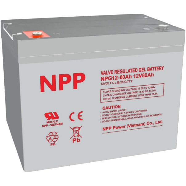 NPP NPG12V-80Ah, GEL BATTERY, C20=80AH - 43877