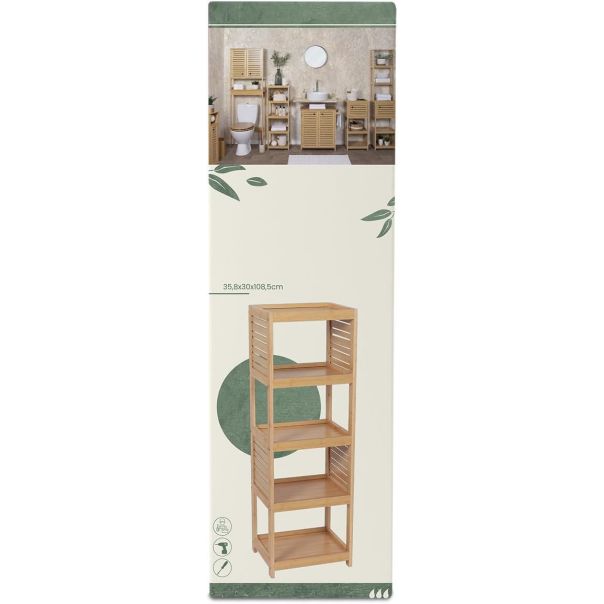 TENDANCE Kupatilska polica 37x30x109cm Trinidad, braon - 9932764