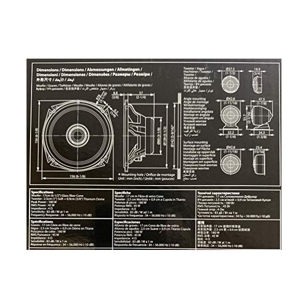 KENWOOD Zvučnici za auto KFC-XS1704 - 16712