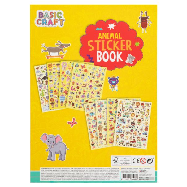 GRAFIX Kreativna Knjiga Sa Stikerima - Motivi životinje - 52015