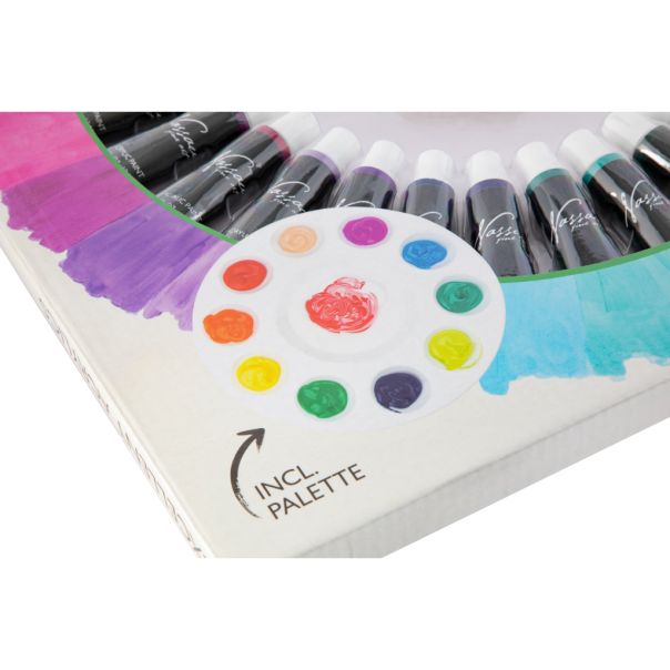 ART SENSATION Akrilne Boje - 30x12ml + paleta - 52039