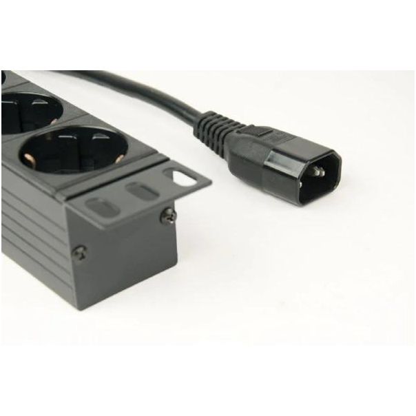 EG-PDU-014-C14 Gembird C14 Produzni kabl sa zastitom 8 uticnica 10A, PDU 1U, aluminium, 3m - EP3098990