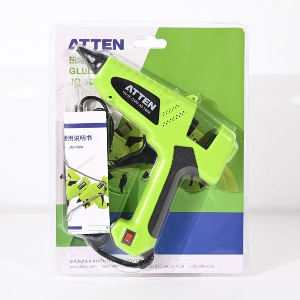 Pistolj za vruce lepljenje JQ-100A Atten zeleni - 222665