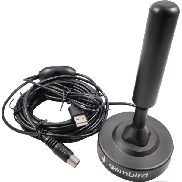 GEMBIRD Sobna antena GMB-533USB, UHF, 21dB, USB, crna - 44064