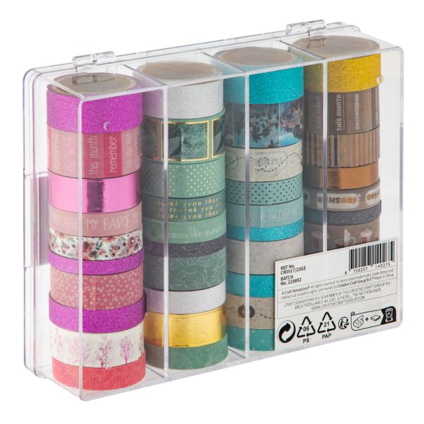 CRAFT SENSATION Ukrasna Traka - 3m - 40 komada - 4 vrste - 52158
