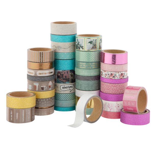 CRAFT SENSATION Ukrasna Traka - 3m - 40 komada - 4 vrste - 52158