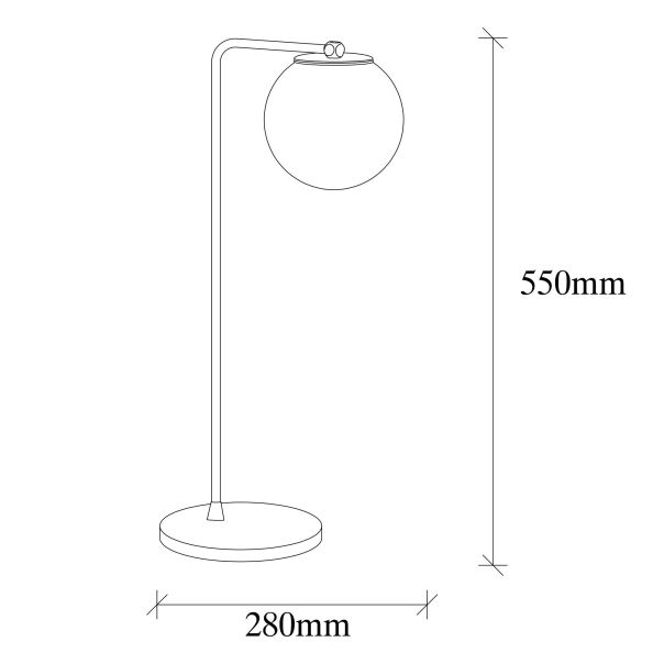 OPVIQ Stona lampa Daisy 146-ML, bela/zlatna - EP3008230