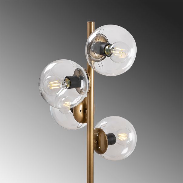 OPVIQ Podna lampa Faze NT 116, zlatna/providna - EP3008245
