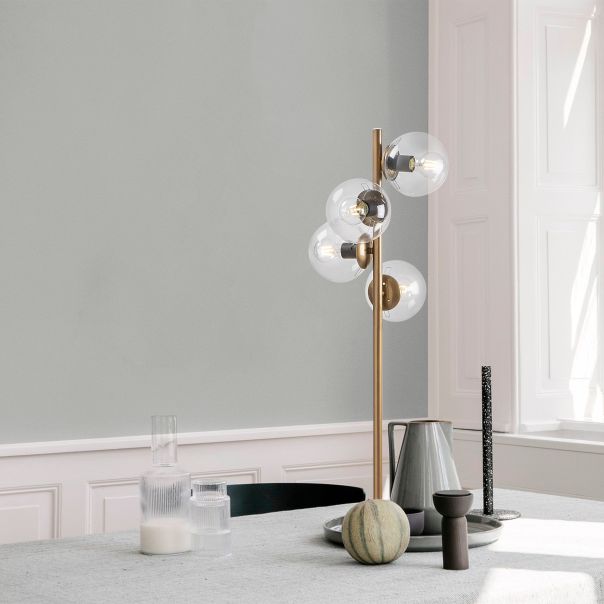 OPVIQ Podna lampa Faze NT 116, zlatna/providna - EP3008245
