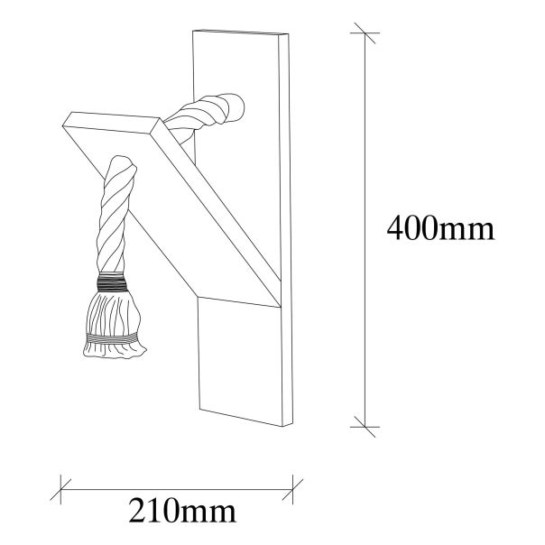 OPVIQ Zidna lampa Erebos 115-A, braon - EP3008263
