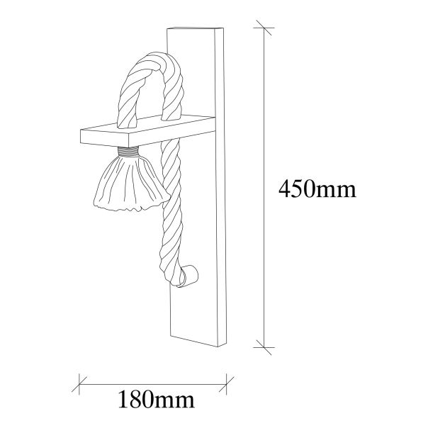 OPVIQ Zidna lampa Erebos 117-A, braon - EP3008266