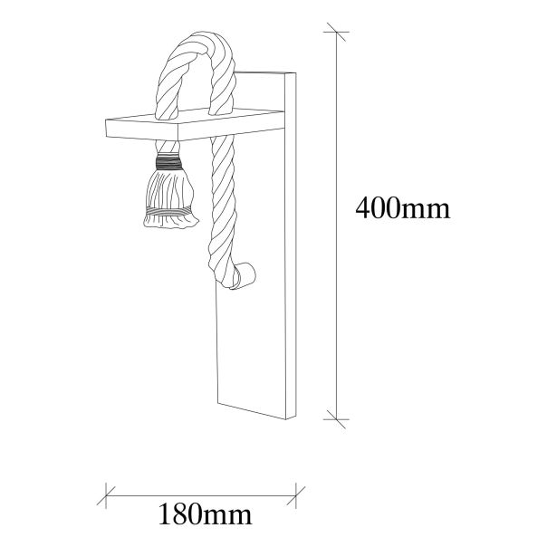 OPVIQ Zidna lampa Erebos 118-A, braon - EP3008269