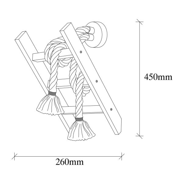 OPVIQ Zidna lampa Erebos 120-A, braon - EP3008275