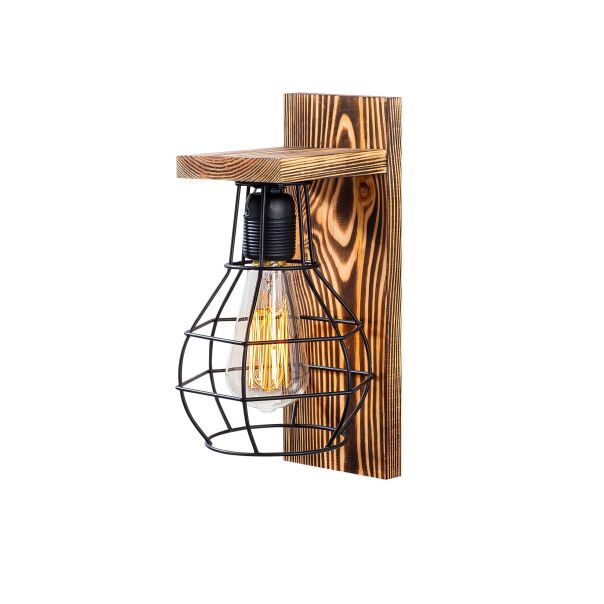 OPVIQ Zidna lampa Erebos 121-A, braon/crna - EP3008278