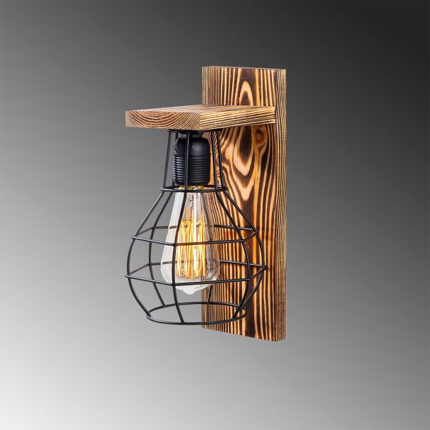 OPVIQ Zidna lampa Erebos 121-A, braon/crna - EP3008278