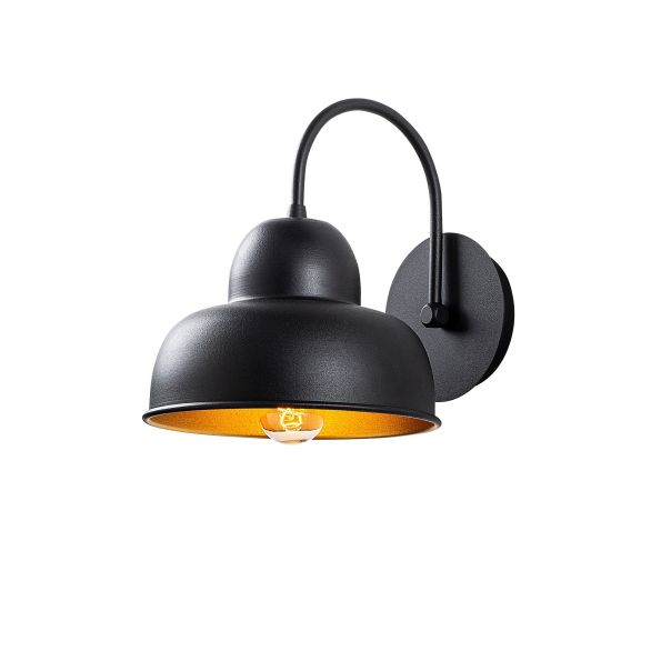 OPVIQ Zidna lampa Berceste 180BLACK-A, crna/zlatna - EP3008287